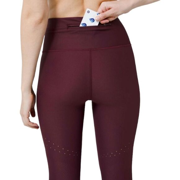 Lululemon Zoned In Tight Activewear Leggings Women's sz 4 in Cassis High Waist - Picture 4 of 13